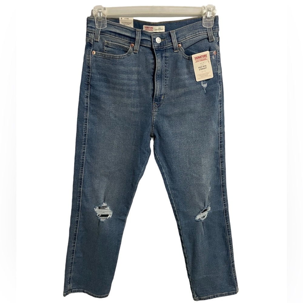 - Signature by Levi Strauss & Co. Women's High Rise Skinny Jeans